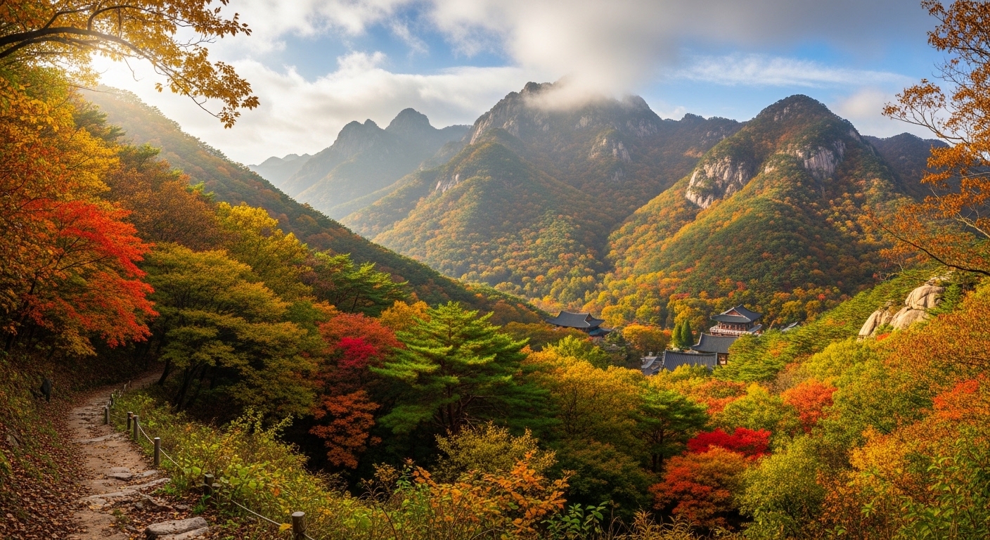 속리산 화북 오송주차장 무료 문장대 최단코스 3.1km 경북 상주