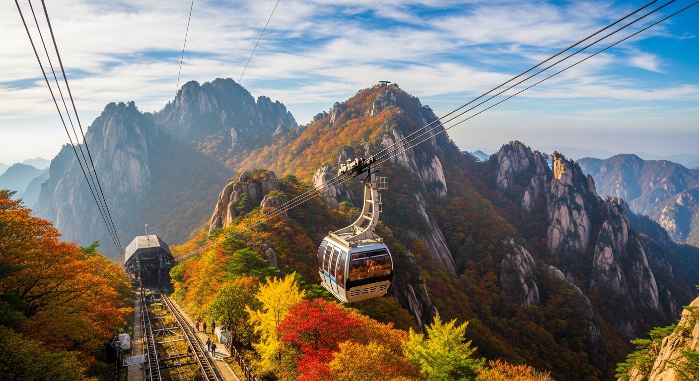 내장산 케이블카 연자봉 단풍 절경 688m 5분 탑승 내장산 전망대