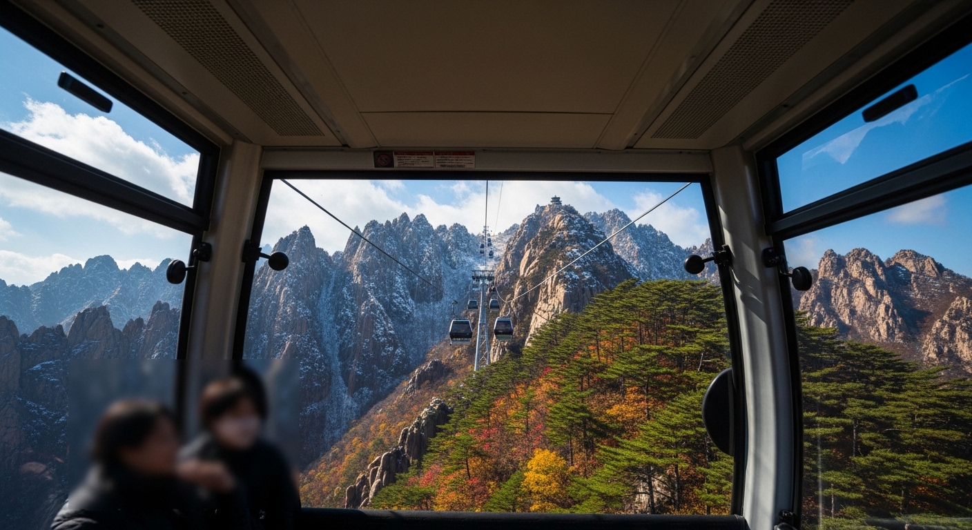설악산 케이블카 권금성 해발 700m 울산바위 속초 동해 바다 조망 10분