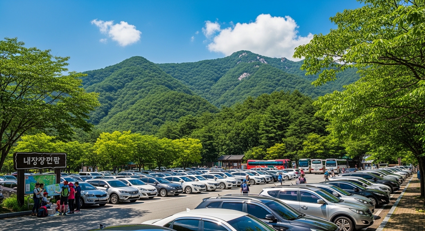내장산 주차요금 중소형 성수기 5000원 주중 4000원 경차 2000원 4주차장 무료 주차장별 비교