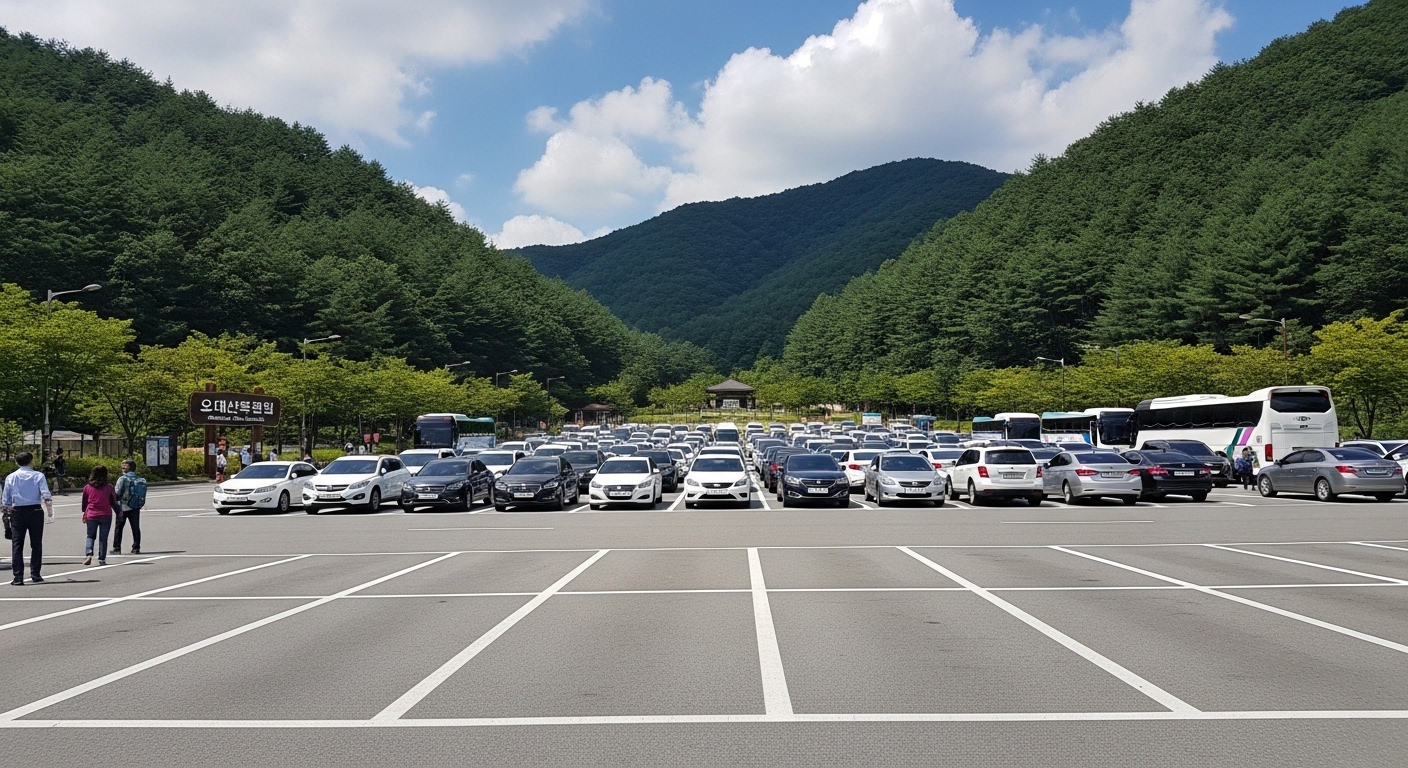 오대산 월정사 전나무숲길 1700그루 1km 단풍 선재길 주차 안내