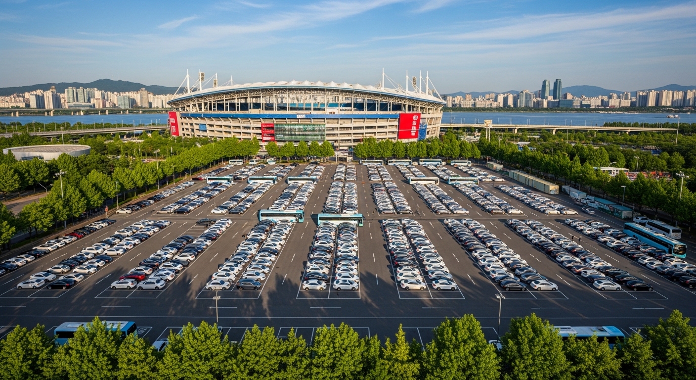 잠실야구장 주차 꿀팁 한강공원 제4주차장 대안 지하철 2호선 9호선 잠실역 5번 출구 도보 5분