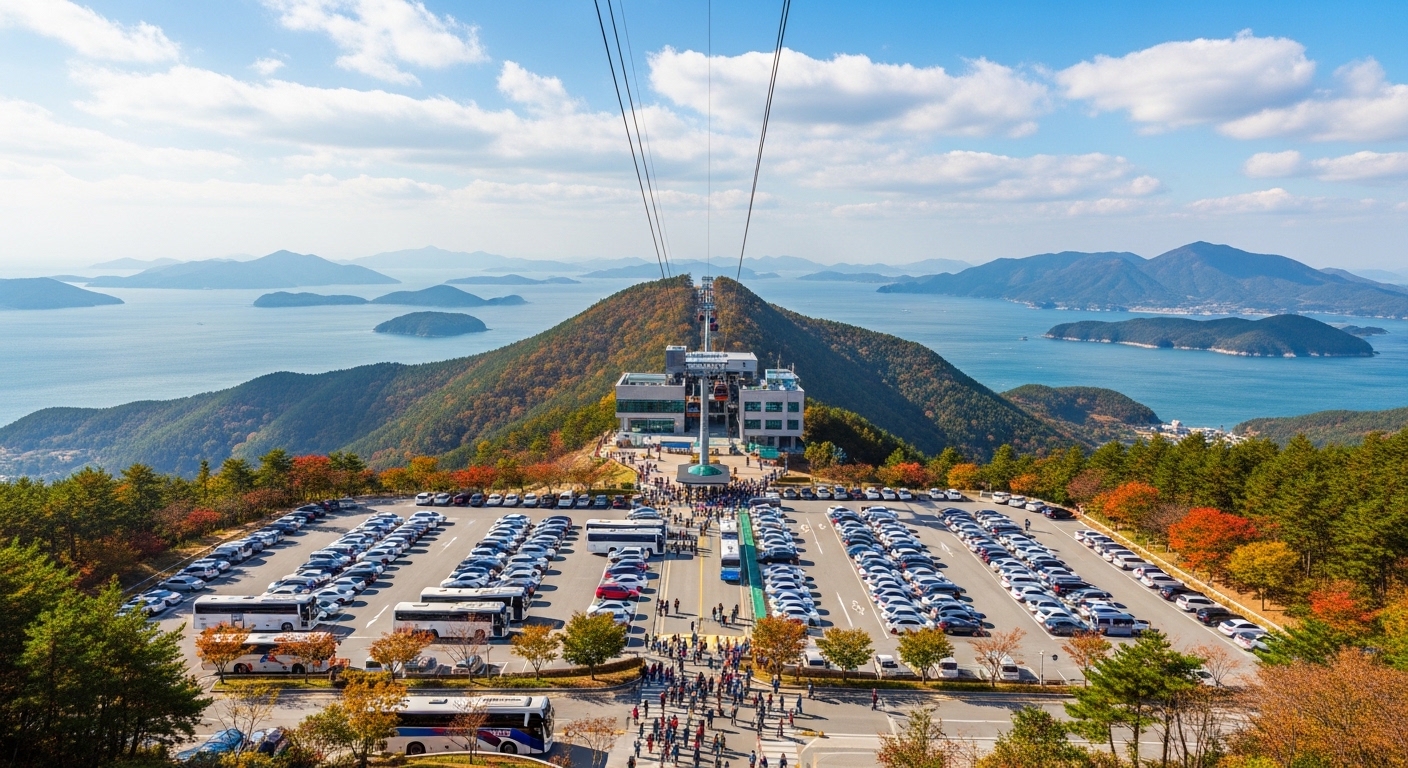 통영 케이블카 미륵산 한려수도 조망 1975m 국내 최장 관광 케이블카 9분