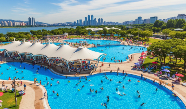 뚝섬 한강공원 수영장 입장료 성인 5000원 청소년 4000원 어린이 3000원 6세 미만 무료 유수풀 아쿠아링 주차 제3주차장 도보 7분