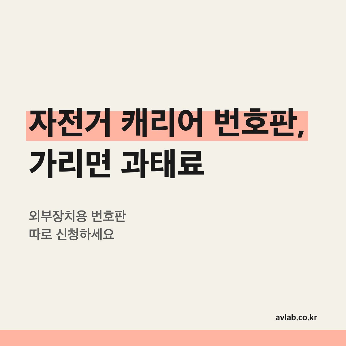 자전거 캐리어 번호판