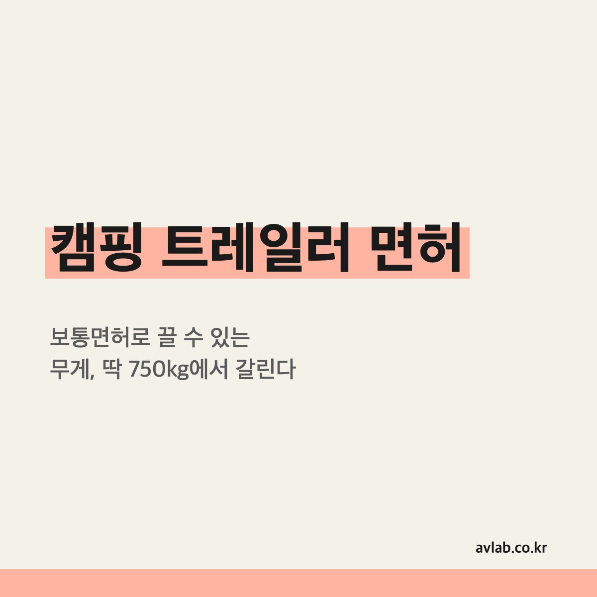 캠핑 트레일러 면허