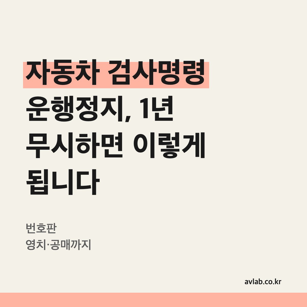 자동차 검사명령 운행정지