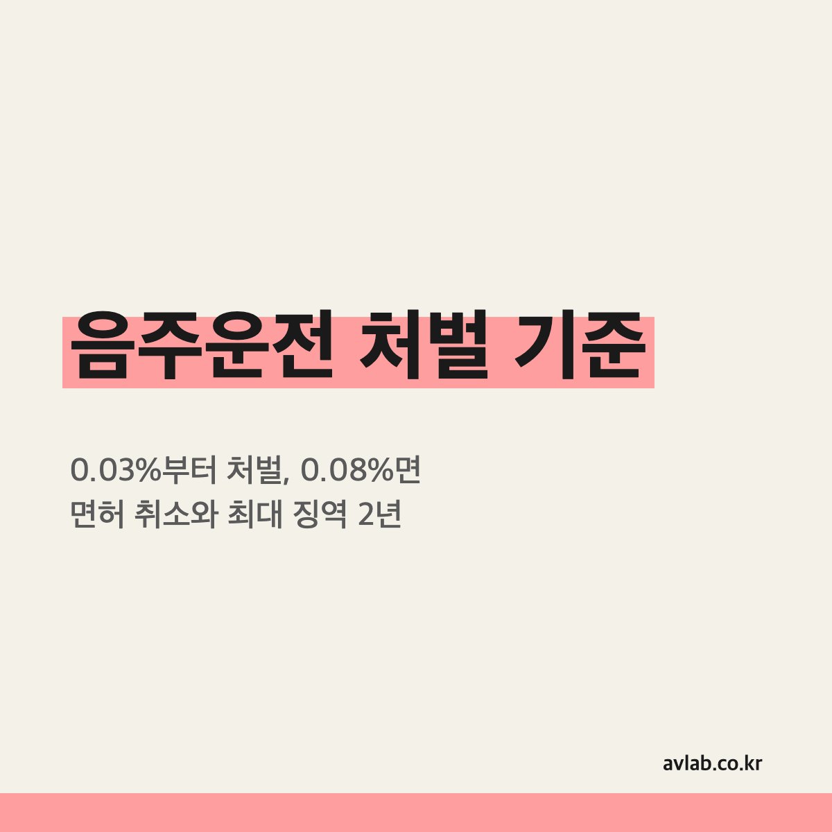 음주운전 처벌 기준