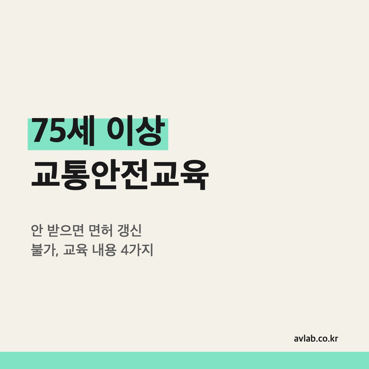 75세 이상 교통안전교육