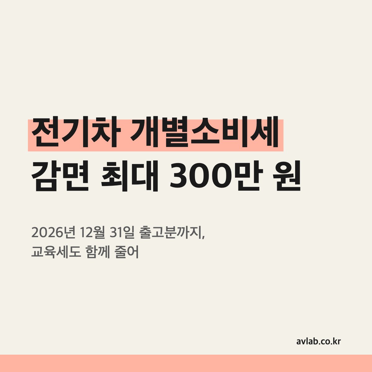 전기차 개별소비세 감면 최대 300만 원