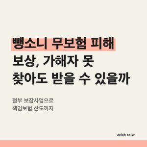 뺑소니 무보험 피해 보상