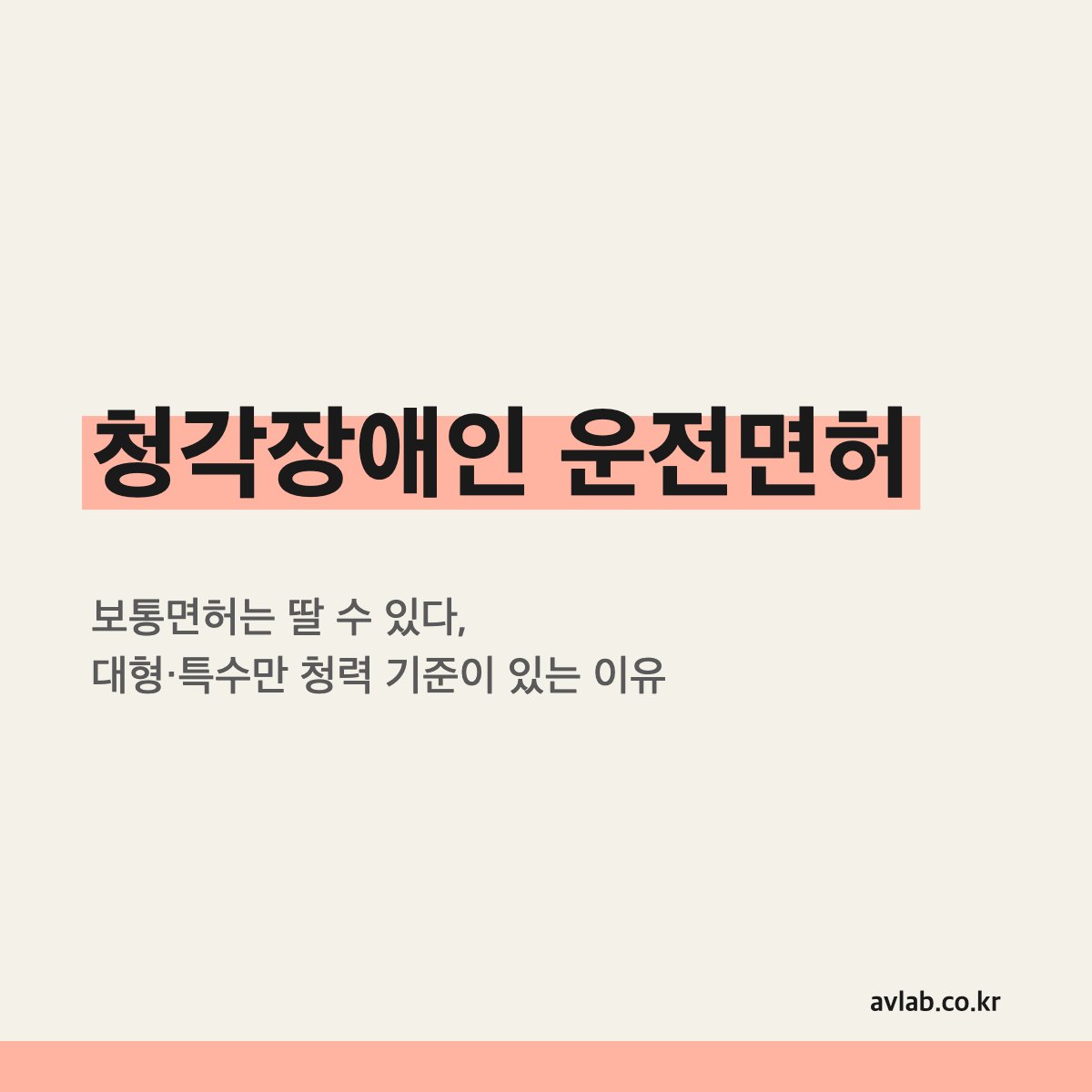 청각장애인 운전면허