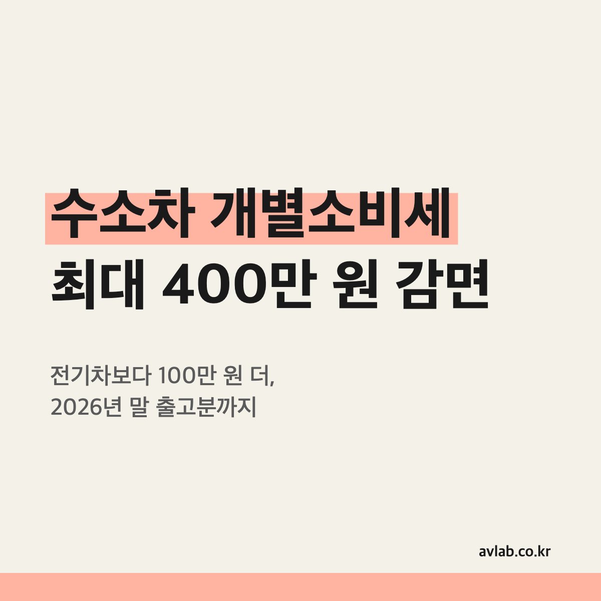 수소차 개별소비세 최대 400만 원 감면