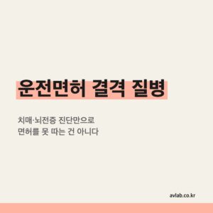 운전면허 결격 질병