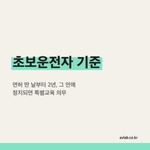 초보운전자 기준