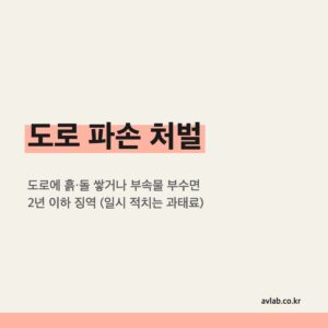 도로 파손 처벌