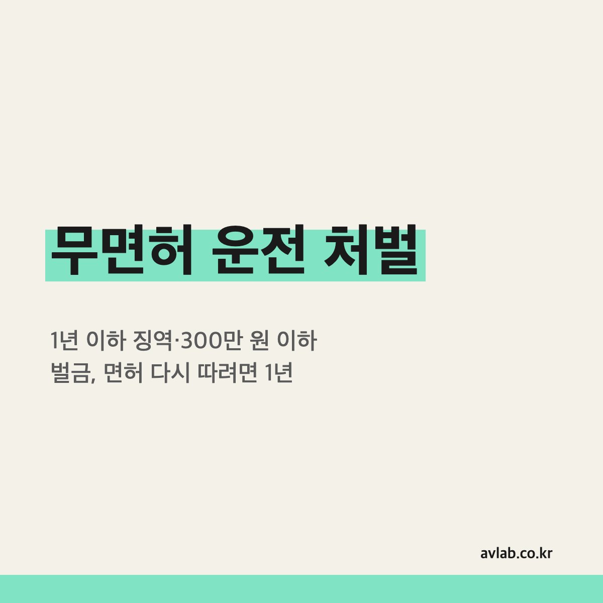 무면허 운전 처벌